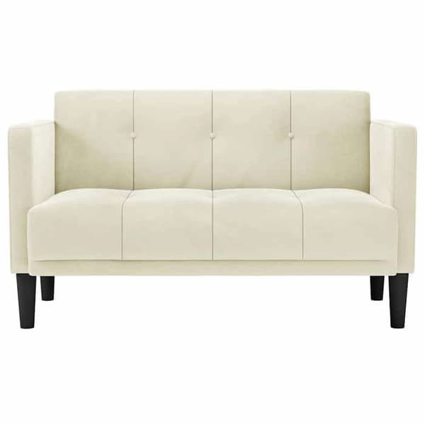Soffa för två Cream 111 cm Sammet