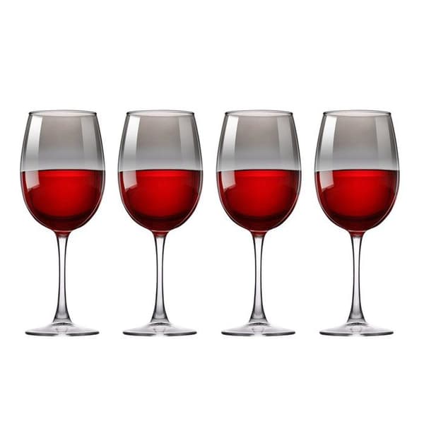 Vinglas - 4-pack - 465 ml - Transparent rökfärgad