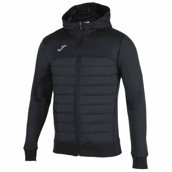 Barnjacka - JOMA - Berna med huva - Svart - Nylonfoder fram - 100% polyester fleece - Huva