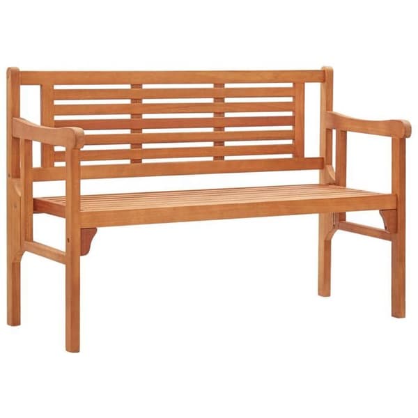vidaXL Fällbar trädgårdsbänk 120 cm Solid eukalyptusträ 47293