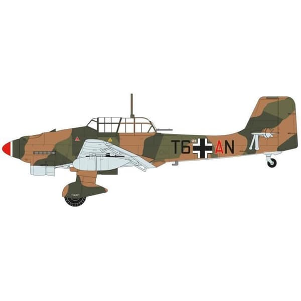 Junkers Ju-87B / R-2 'Stuka' flygplan - AIRFIX - Monterbar modell - För barn