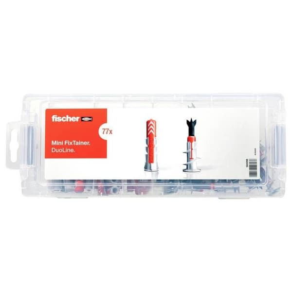 Fischer 560098 MiniFixTainer DuoLine Fäste set 77 st