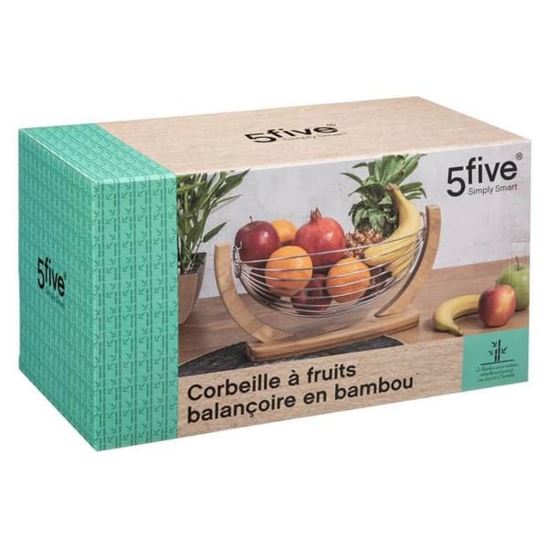 Metallgunga korg 36x21cm bambu - 5 five simply smart