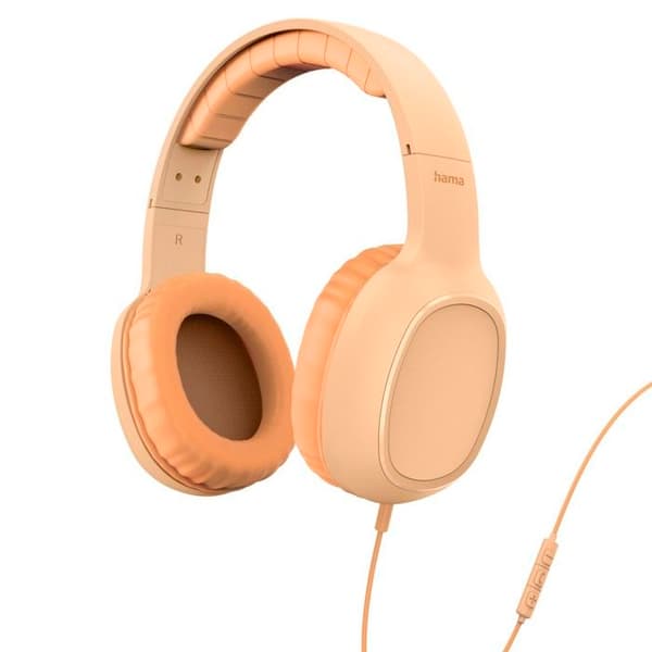 Hörlurar "Fun C", supra-aural, mikrofon, ensidigt kablage, USB-C, orange