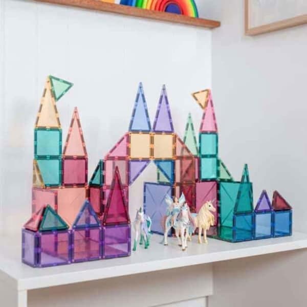 CONNETIX Byggplattor Magnetiska Pastell Startpaket, 64 Bitar