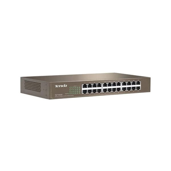 Switch - Tenda - TEF1024D - 24 portar - 10/100 - Rackmonterbar