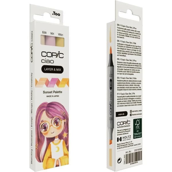 Copic - Copic Ciao Set MIX av 3 färger SUNSET PALETTE