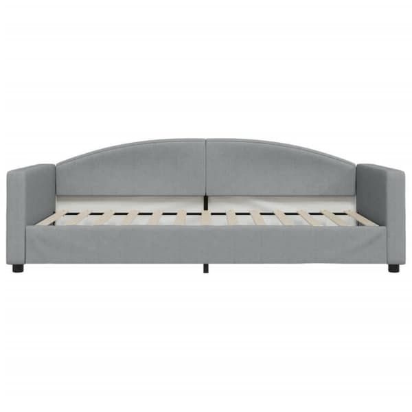 vidaXL Dagbädd Ljusgrå 100x200 cm Tyg 354116