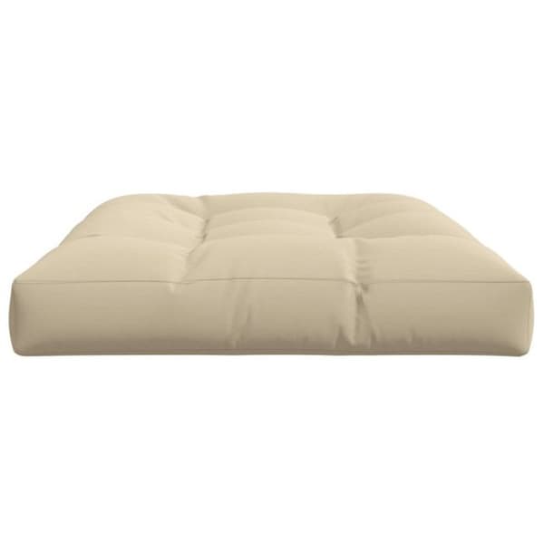Beige pallkudde 120x80x12 cm tyg