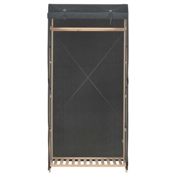 vidaXL Garderob Grå 79 x 40 x 170 cm Tyg