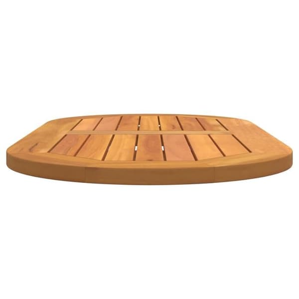 Bordstablett - Oval - Massivt akaciaträ - 90x45 cm - Lackerad finish