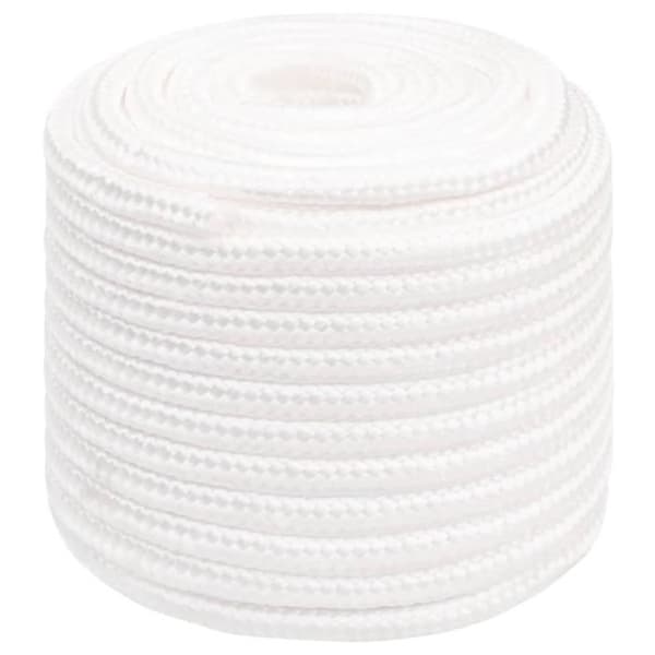 152575 vidaXL Båtrep Komplett Vit 16 mm 250 m Polypropen