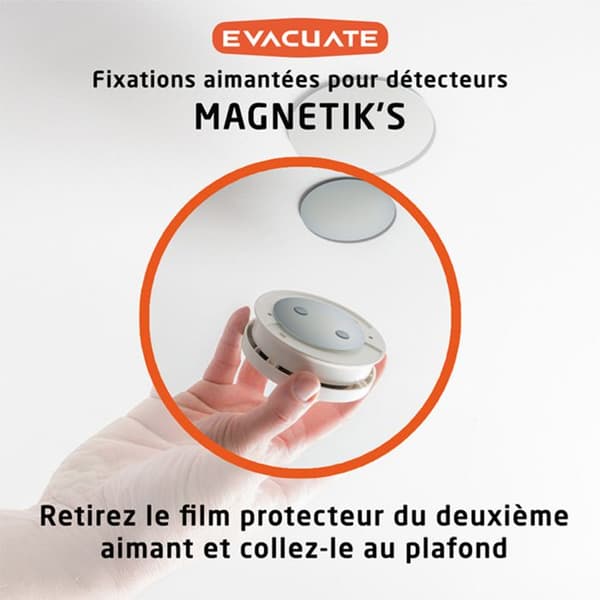 Magnetiska fästen för rökdetektor - 70mm