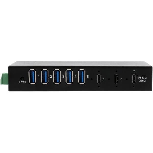 Hub USB 3.2 - GENERIC - EX-12297HMS - 2x USB-C - 5x USB-A - 56W maximal effekt