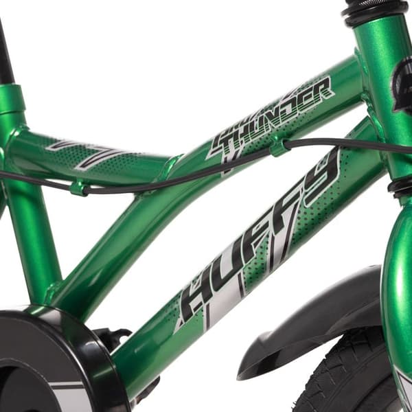Barncykel - HUFFY - Pro Thunder - 16" (40 cm) - Grön - Stabilisatorer & bromsar