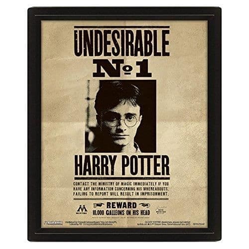 Dekorativt objekt - Harry Potter - Oönskad magnetisk - 14,7x9,5 cm - Beige - Rektangulär