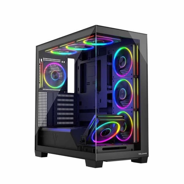 Modecom Volcano Stellar ARGB MIDI 8F-fodral, svart