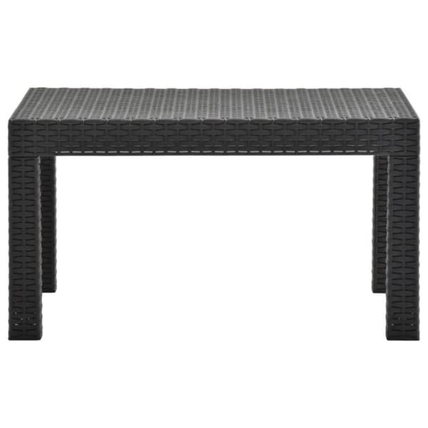 vidaXL Trädgårdsbord Antracit 58x58x41 cm PP