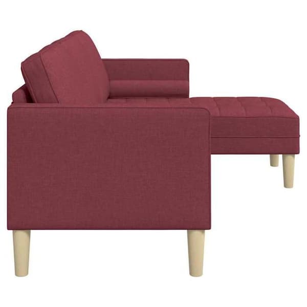Röd vinsoffgrupp 173 x 131 x 67 cm tyg