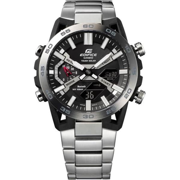Klocka - CASIO - ECB-2000D-1AEF - 51mm - Silver - Bluetooth - Solenergi - Vattentålig 10 bar