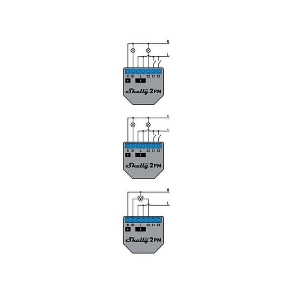 Kontrollmodul - Shelly - Plus 2 PM - Inomhus - Vit - Smart automatisering