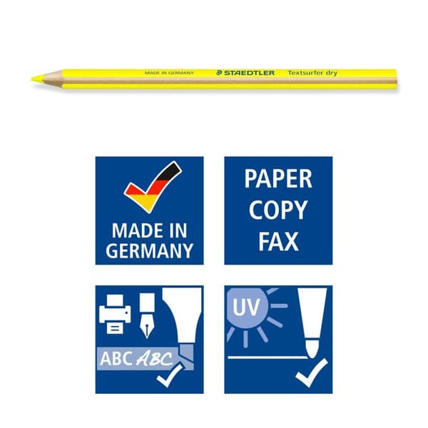 Färgpennor - STAEDTLER - Textsurfer torr - Neongrön - 4 mm - Ergonomisk triangulär