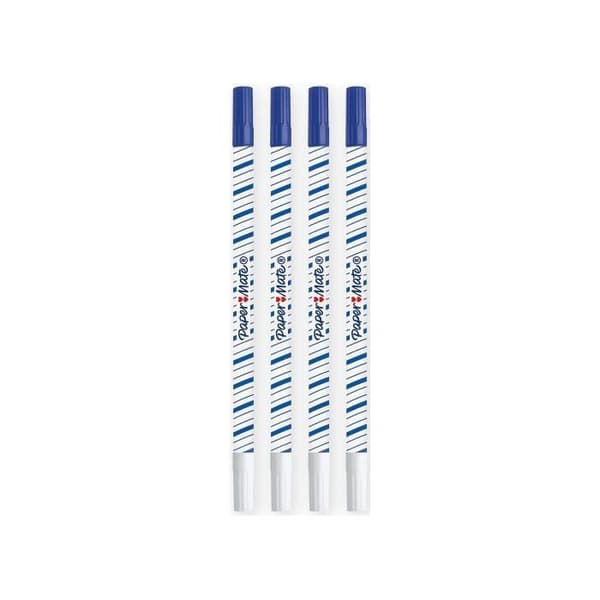 PAPER MATE av REYNOLDS 4-pack Magic+ suddgummi - Fin spets - Blå