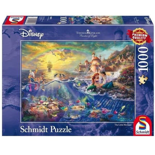 Pussel 1000 bitar - SCHMIDT SPIELE - Thomas Kinkade Studios - Disney Ariel den lilla sjöjungfrun - 1000 bitar