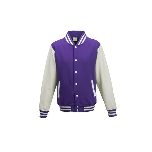 Bomberbarn Just Hoods Baseball - lila / vit
