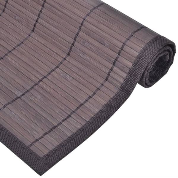 vidaXL Bordstabletter 6 st Bambu 30x45 cm Mörkbrun