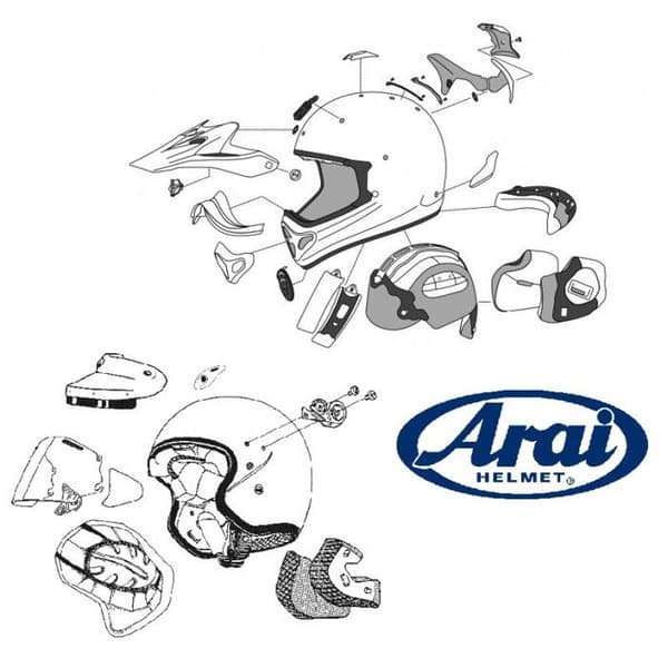 ARAI KIT HUVUDSKYDD INREDARE FÖR VX-3 BLÅ L