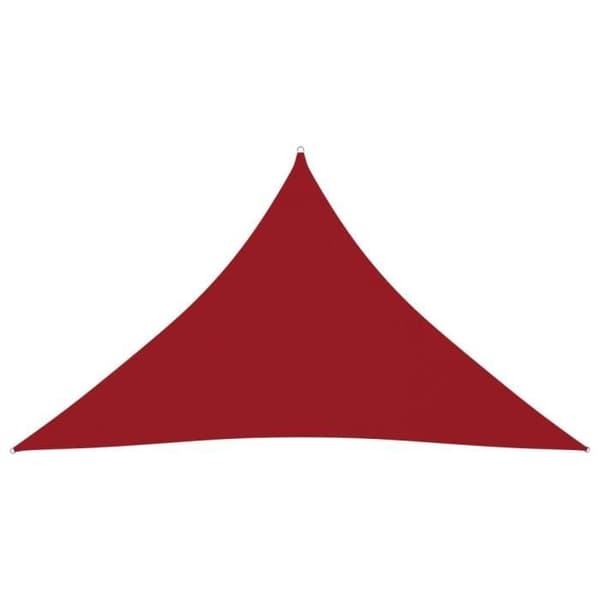 vidaXL Solskydd Tyg Oxford triangulär 2,5x2,5x3,5 m Röd