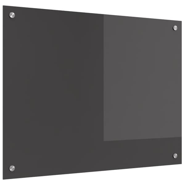 Köksbackplatta i mörkgrå 80x60x0.6 cm i härdat glas