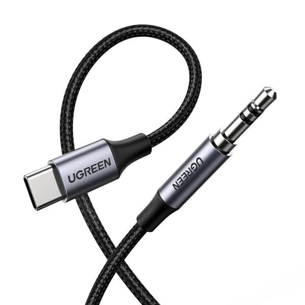 Ljudadapterkabel - UGREEN - 30633 - Typ-C till Jack 3.5mm - 1m - Mörkgrå