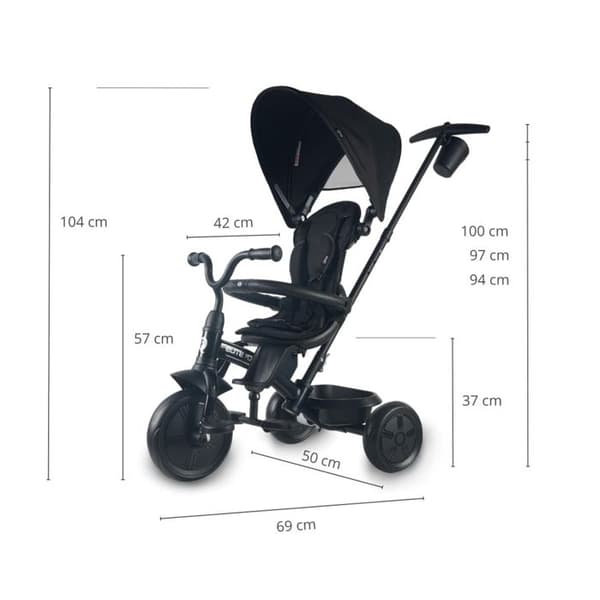 Trehjulig Elite Platinum Noir