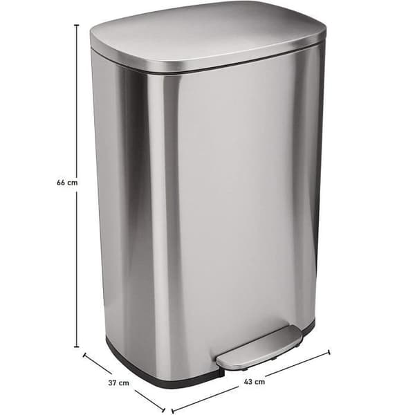 Köksavfallshink med Pedal - ADMIRAL - 50 L - Silver - Kitchen Move