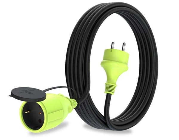 Förlängningskabel - MUTECPOWER - 5 meter - Vattentät - Schuko-uttag - 16A