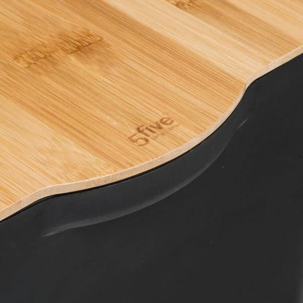 Plastlåda med bambulock 24L - 5 five simply smart