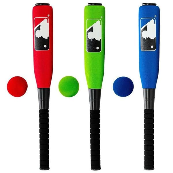 Överdimensionerad baseballbat och boll från Franklin MLB