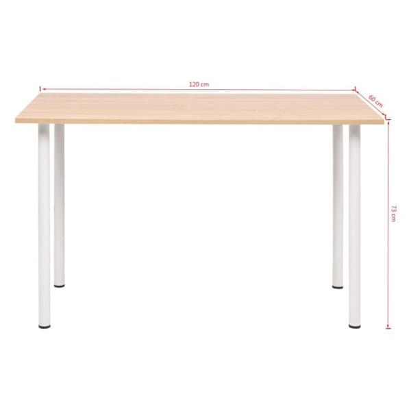 vidaXL Matbord 120x60x73 cm Ek och Vit