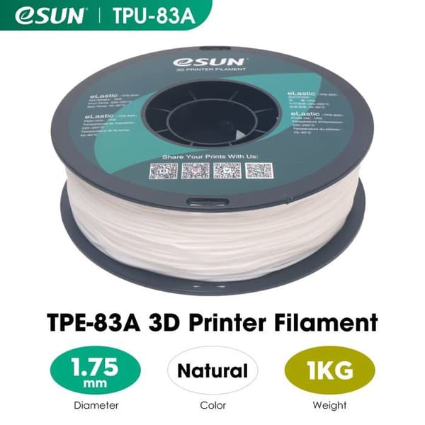 Esun 3d skrivarkabel - eLastic175N1KG