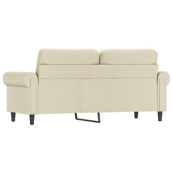 vidaXL 2-sits soffkräm 140 cm konstläder 359505