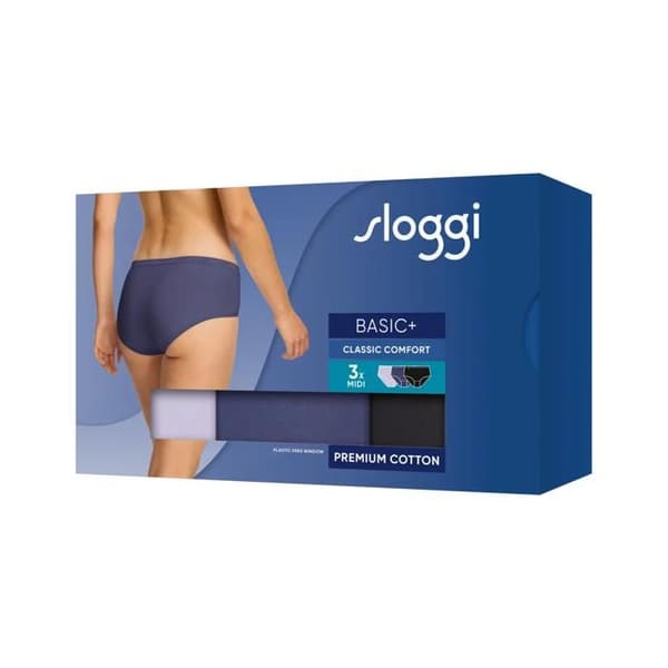 Sloggi Basic+ Midi damunderkläder (x3)