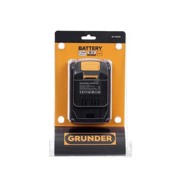 Lithiumjonbatteri GRUNDER BA-1860B, 18 V, 6 Ah