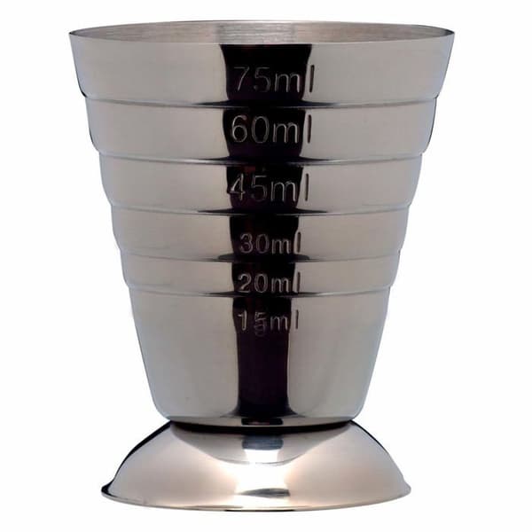 Mätglas - mätare - sked - köksprovrör Piazza - 475565 - Ståljigger 75 ml