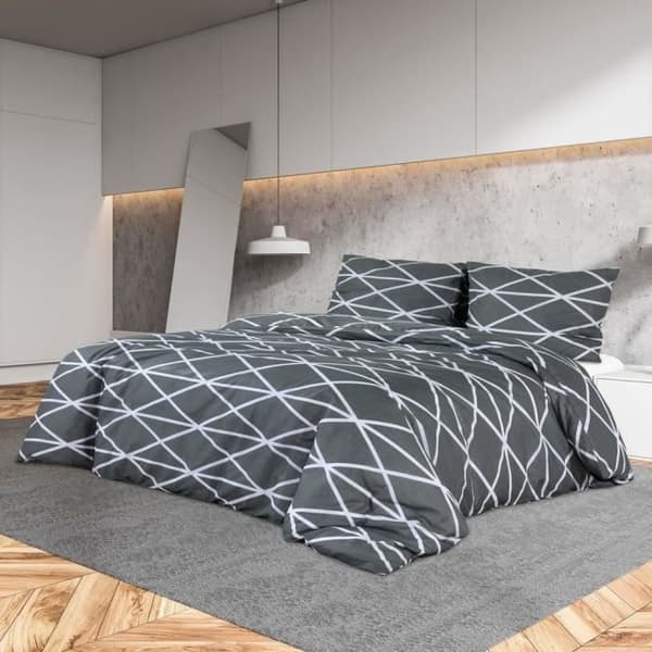 vidaXL Påslakanset Grå 260x240 cm Bomull136052