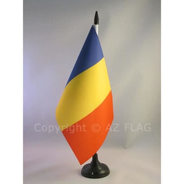 Tchad bordsflagga 21x14cm - Chadian Haute...
