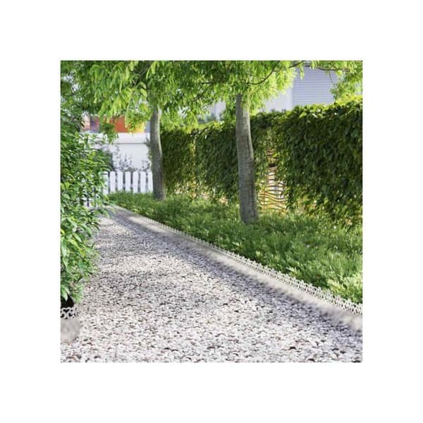 Gräsmattskant i rostfritt stål - vidaXL - Silver - 103x0,05x22 cm - 10-pack - Hållbar