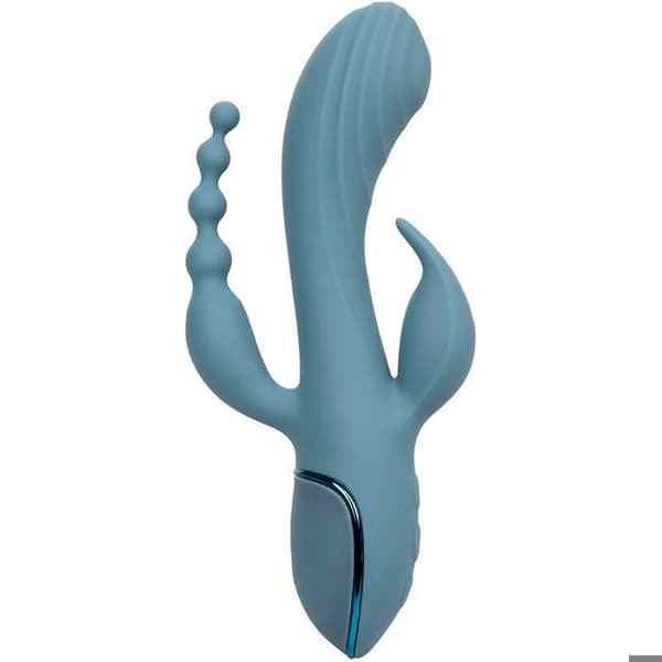 CALEXOTICS - TRIPPEL VIBRATOR EKSTASY GRÅ -