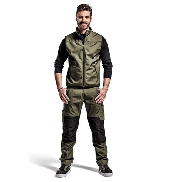Väst utan ärmar softshell + stretch Blaklader